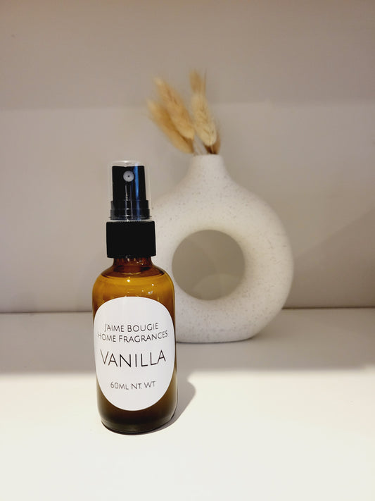Vanilla home room spray made with non toxic fragrance oils - shelf life of 12 months 