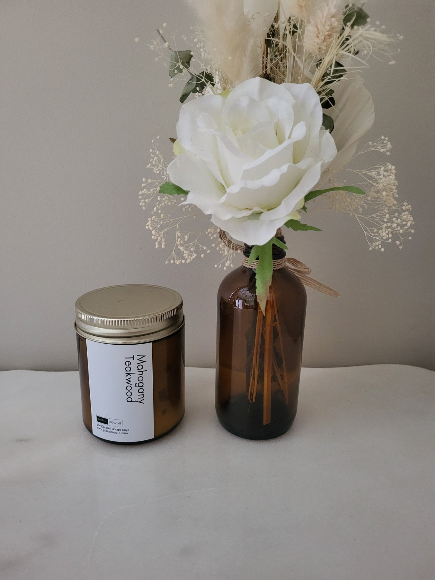 Mahogany Teakwood J'aime Bougie